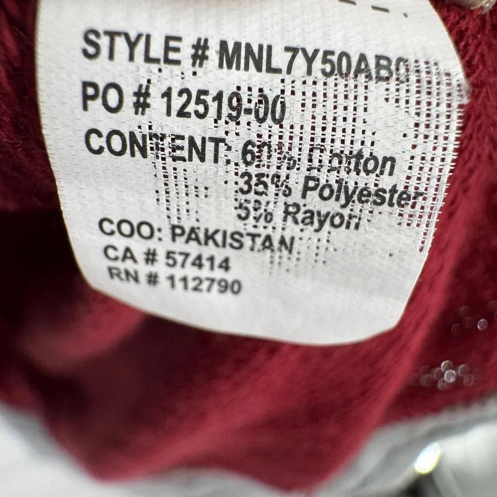 True Religion Hoodie‎ Pullover Henley Kangaroo Pocket Red Casual Size 3XL